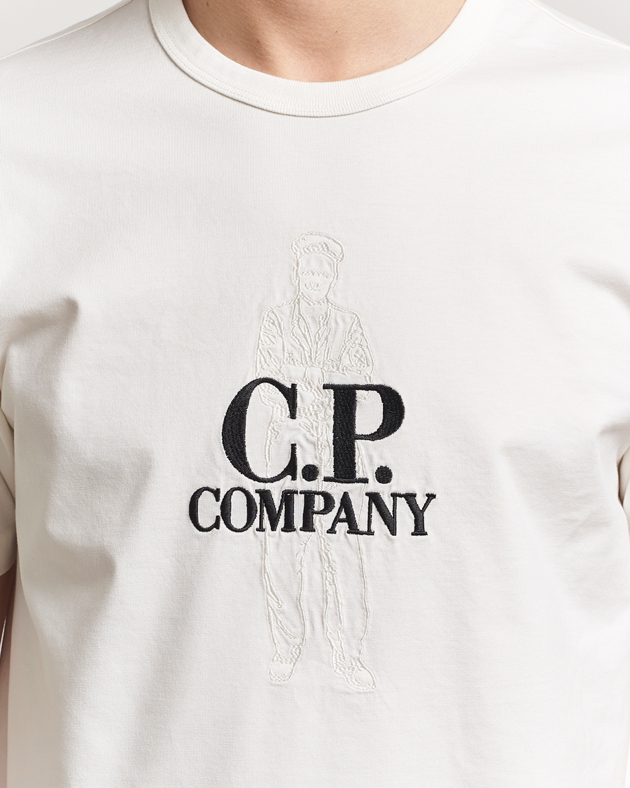 Herr | T-Shirts | C.P. Company | Mercerized Heavy Cotton Back Logo T-Shirt White