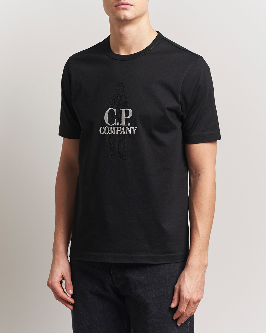 Herr | T-Shirts | C.P. Company | Mercerized Heavy Cotton Back Logo T-Shirt Black