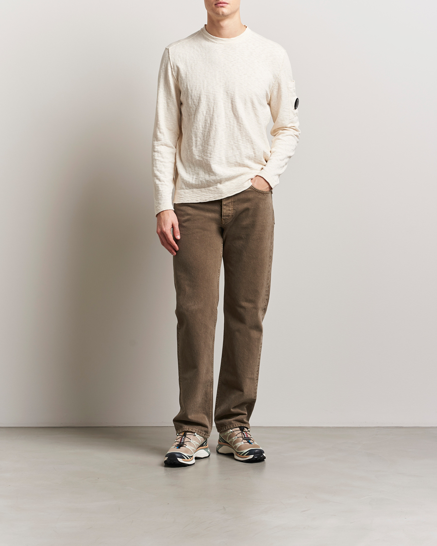 Herr | Tröjor | C.P. Company | Knitted Cotton Crew Neck Off White