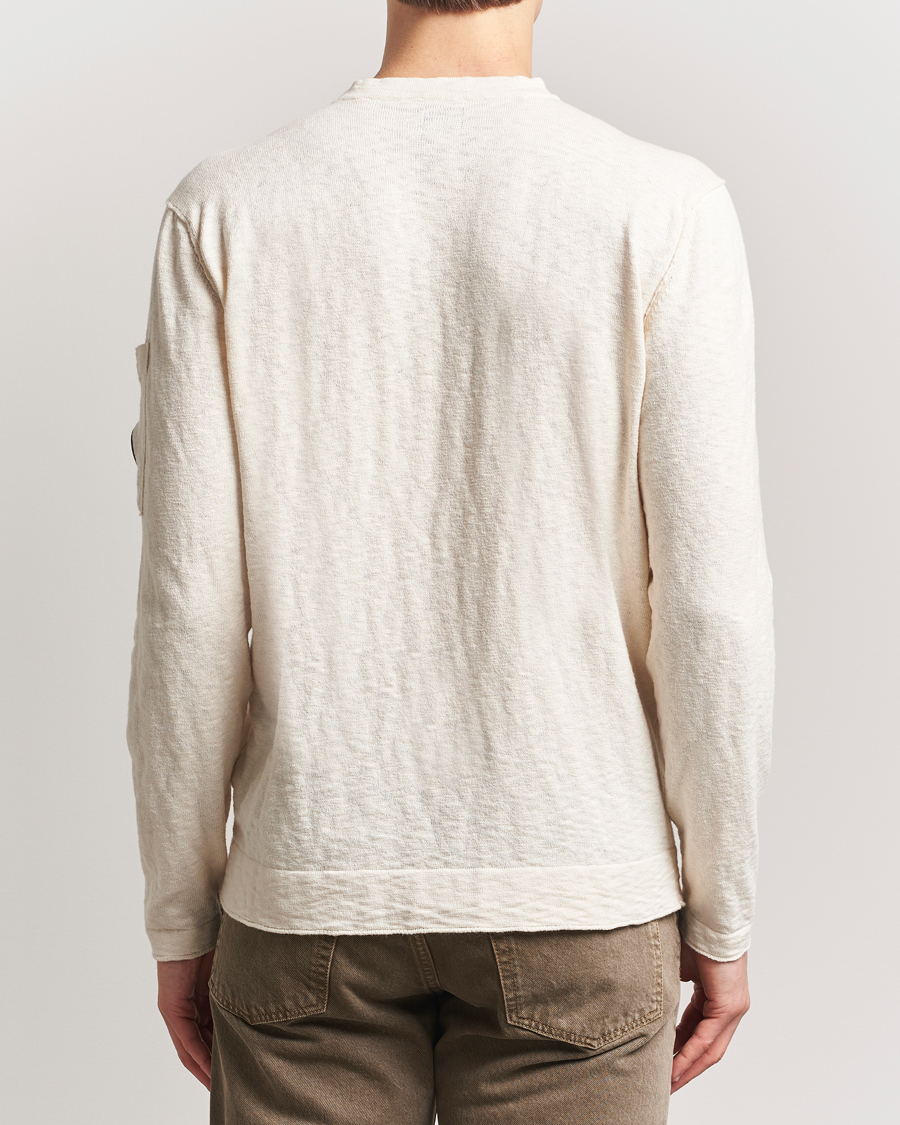 Herr | Tröjor | C.P. Company | Knitted Cotton Crew Neck Off White