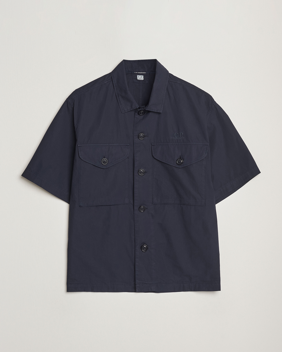 Herr | Skjortor | C.P. Company | Short Sleeve Popline Shirt Navy