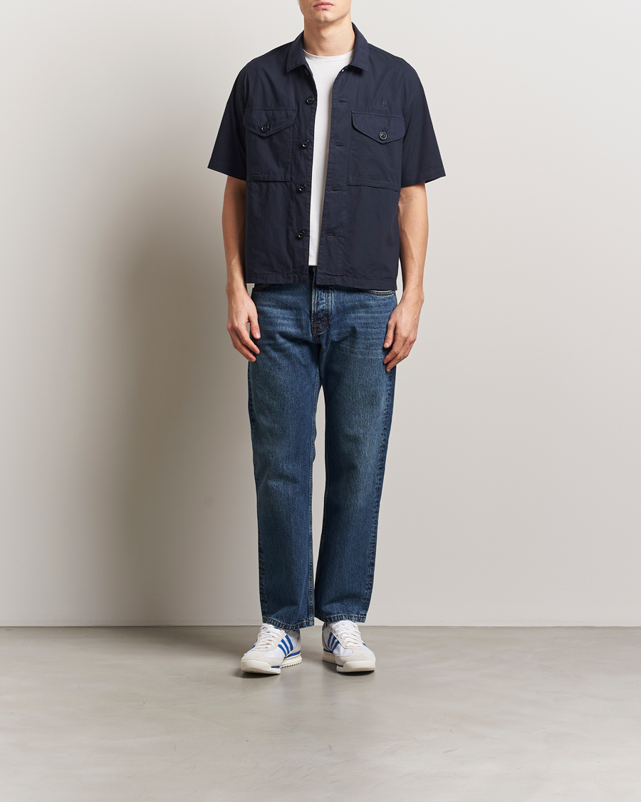 Herr | Skjortor | C.P. Company | Short Sleeve Popline Shirt Navy
