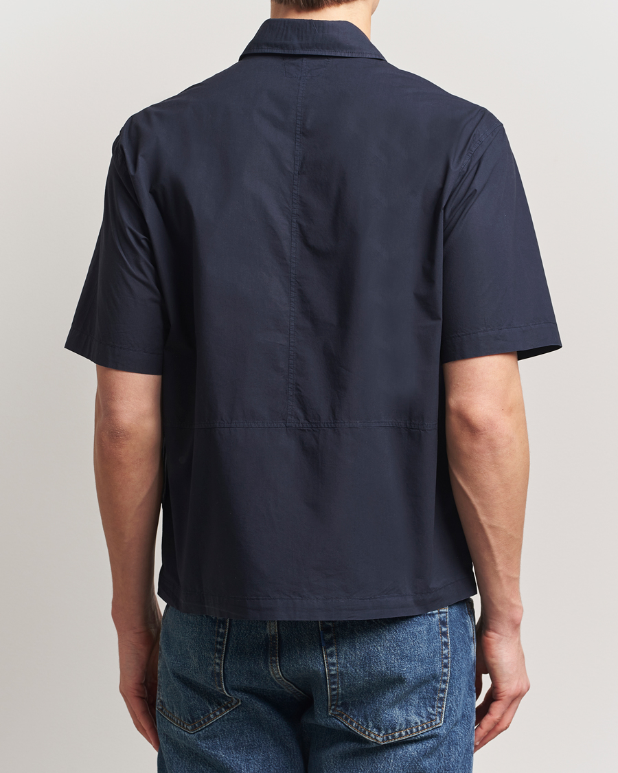 Herr | Skjortor | C.P. Company | Short Sleeve Popline Shirt Navy