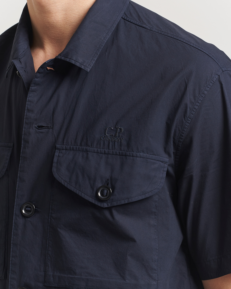 Herr | Skjortor | C.P. Company | Short Sleeve Popline Shirt Navy