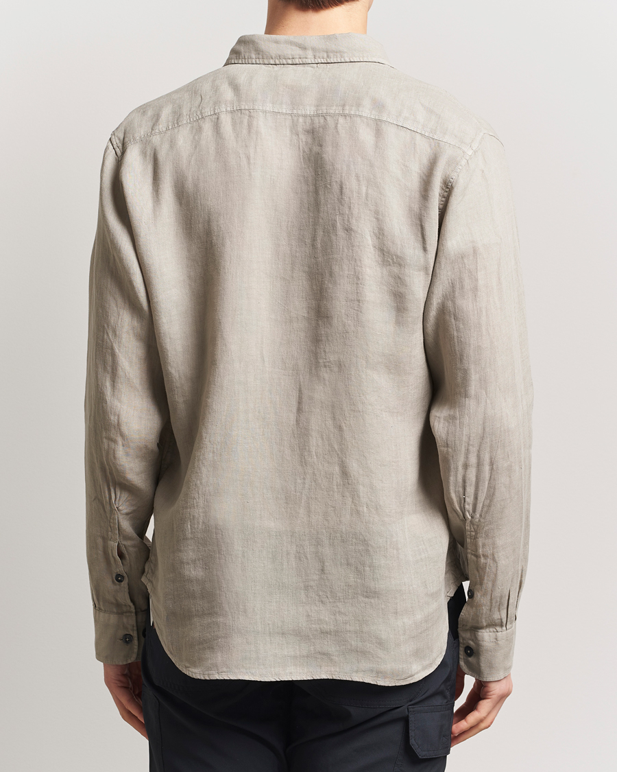 Herr | Skjortor | C.P. Company | Long Sleeve Linen Shirt Taupe