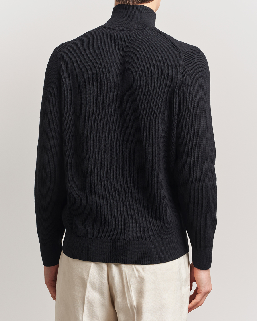 Herr | Tröjor | J.Lindeberg | Alex Knitted Half-Zip Black
