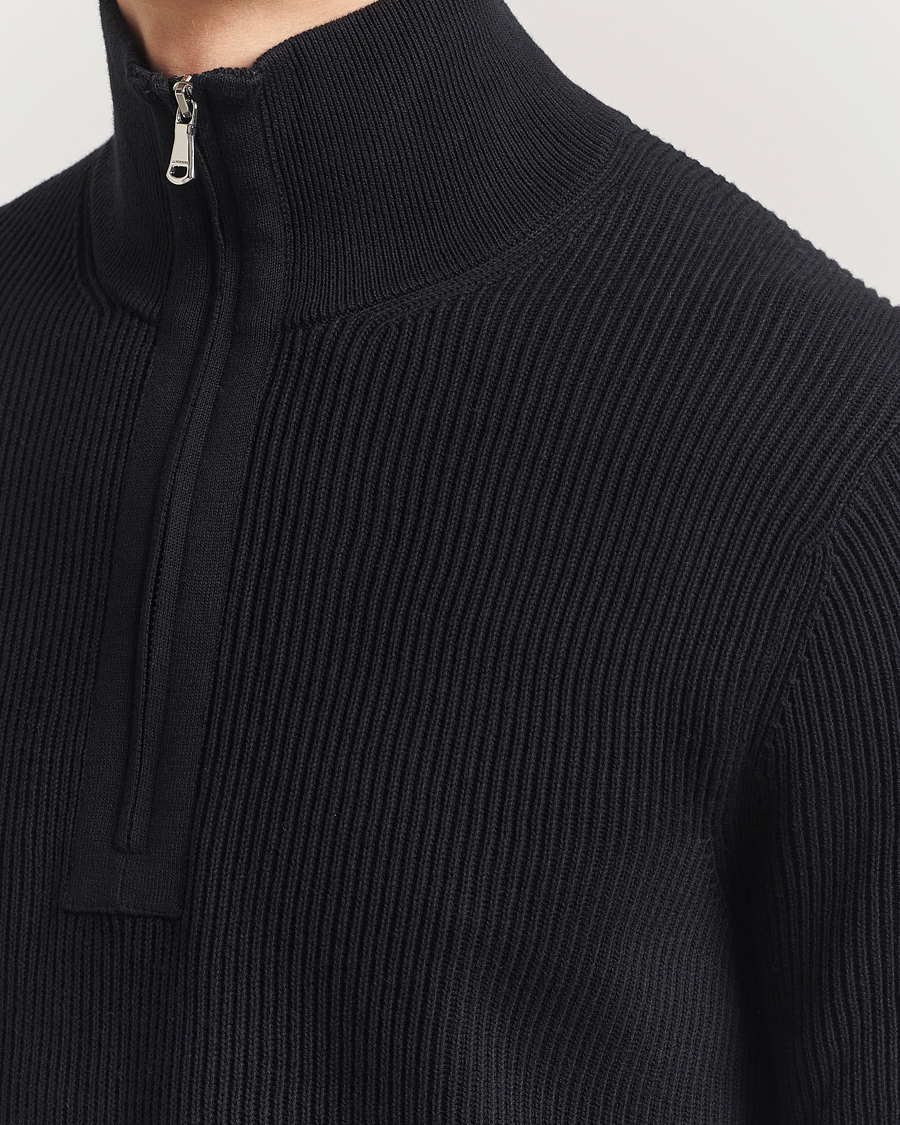 Herr | Tröjor | J.Lindeberg | Alex Knitted Half-Zip Black