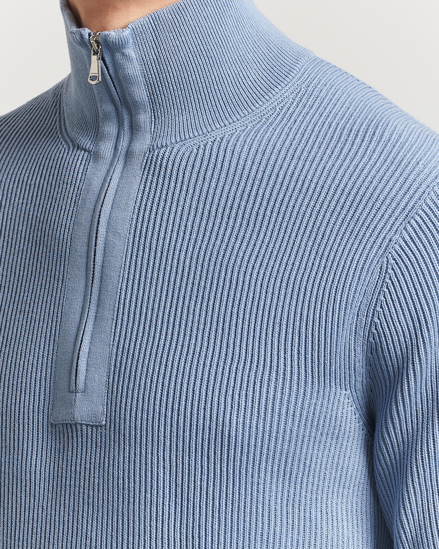 Herr | Tröjor | J.Lindeberg | Alex Knitted Half-Zip Rainwashed