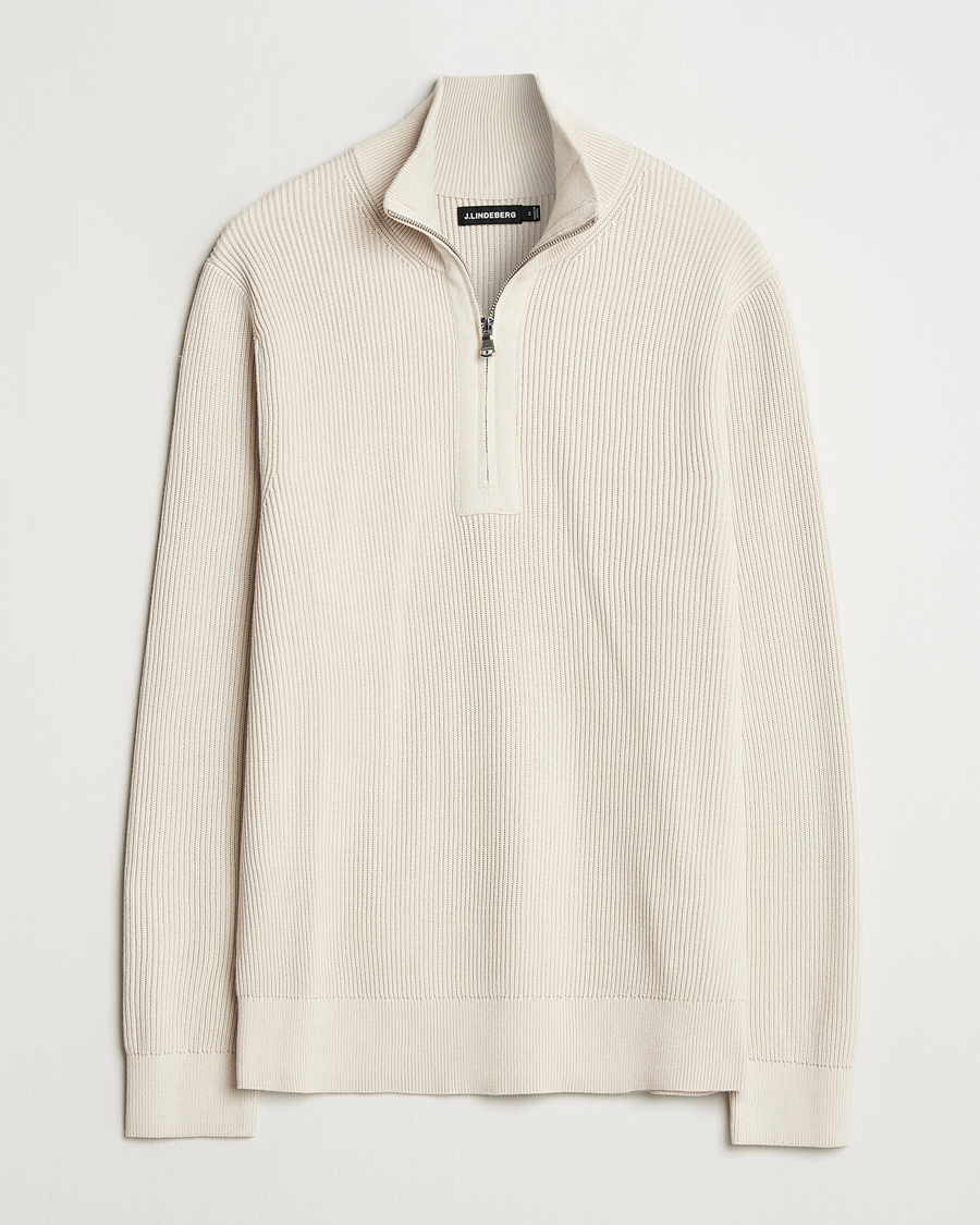 Herr | Tröjor | J.Lindeberg | Alex Knitted Half-Zip Moonbeam