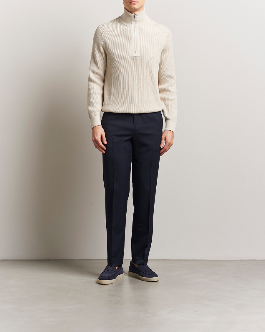 Herr | Tröjor | J.Lindeberg | Alex Knitted Half-Zip Moonbeam