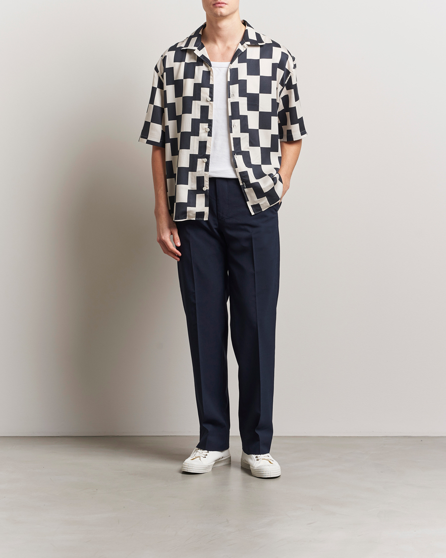 Herr | Byxor | J.Lindeberg | Gabi Drape Wool Pants Navy