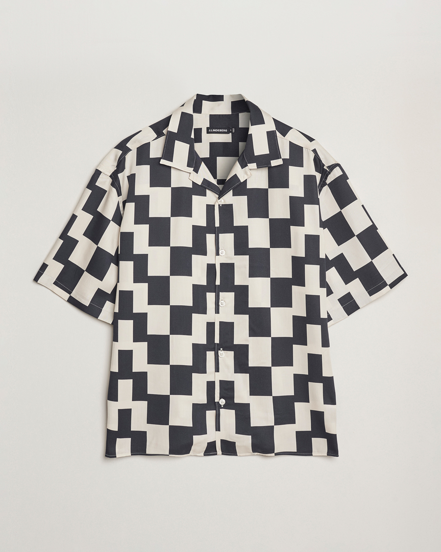 Herr | Skjortor | J.Lindeberg | Ellis Stack Bridge Print Shirt Black