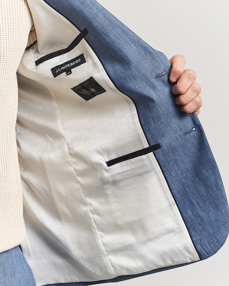 Herr | Kavajer | J.Lindeberg | Elton Unlined Super Linen Blazer Rainwashed