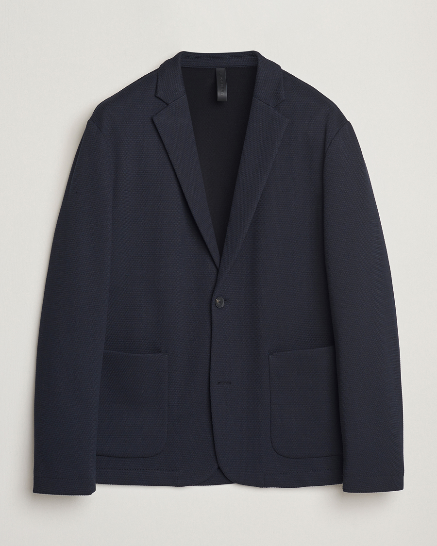Herr | Kavajer | J.Lindeberg | Calvon 3D Piquet Blazer Navy