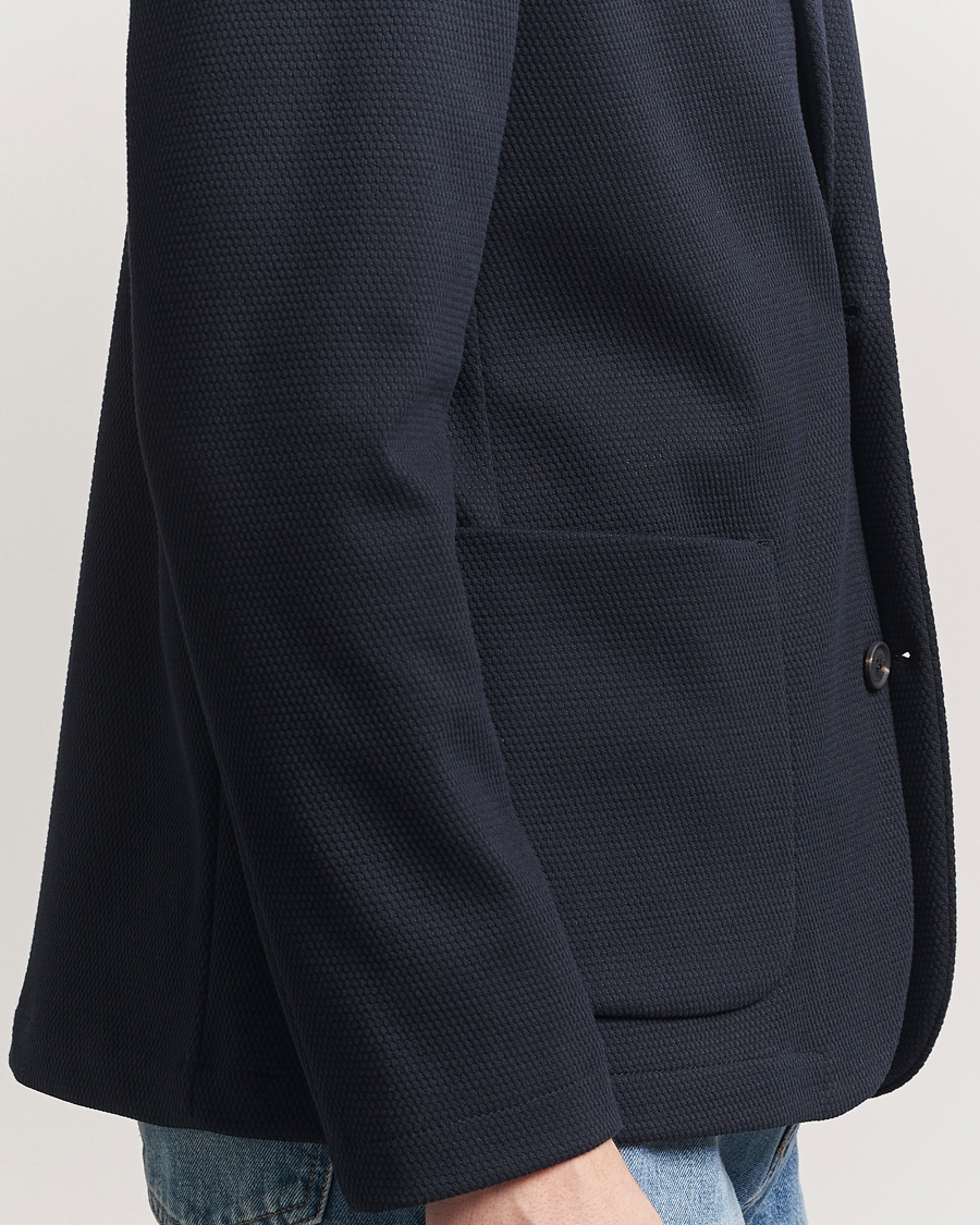 Herr | Kavajer | J.Lindeberg | Calvon 3D Piquet Blazer Navy