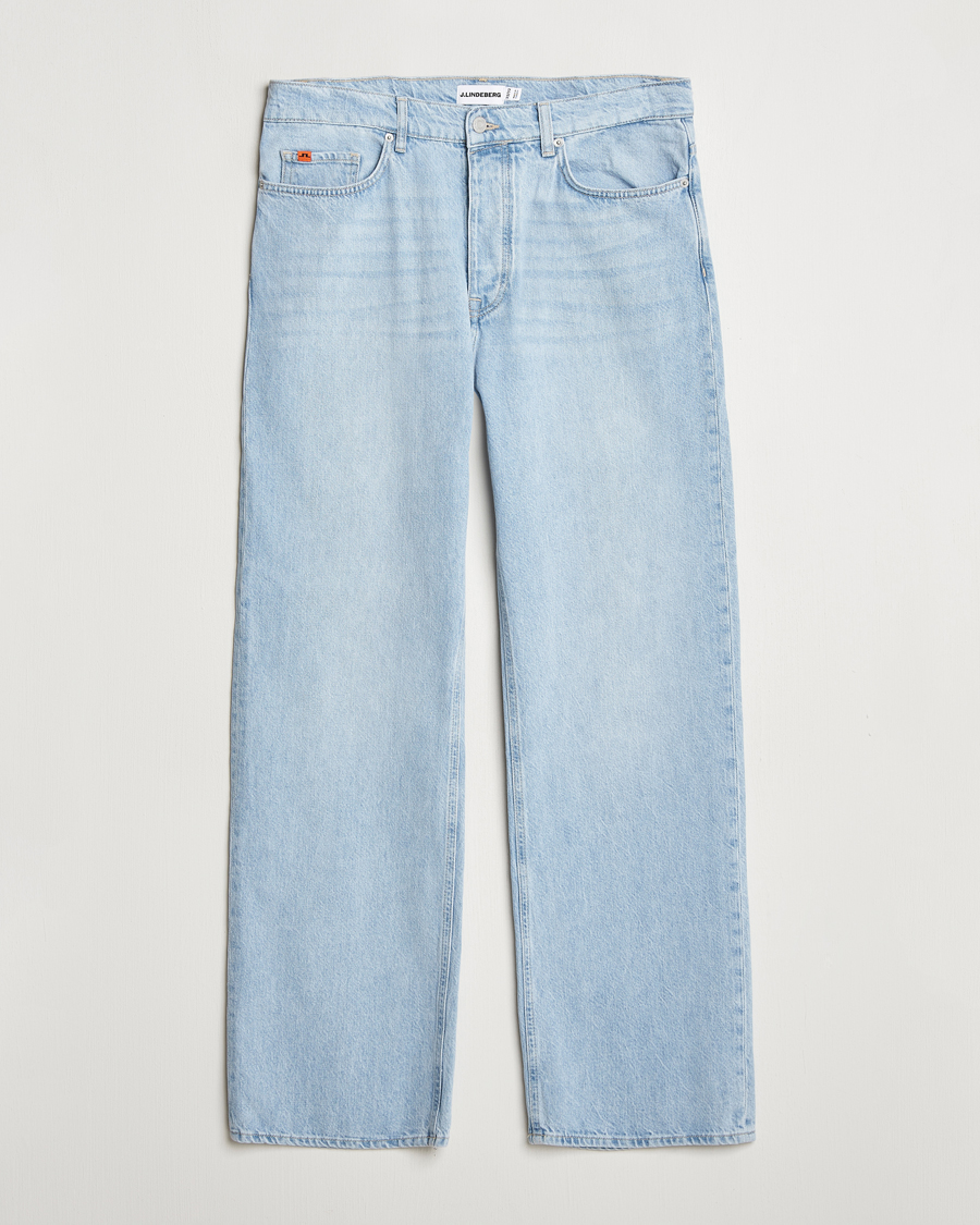Herr | Jeans | J.Lindeberg | Cart Super Stone Wide Jeans Light Blue