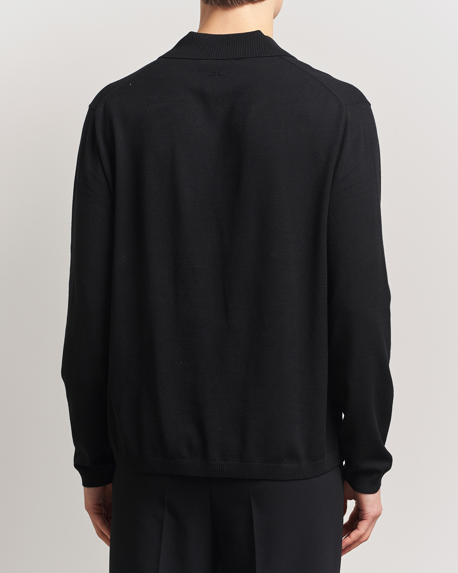 Herr | Pikéer | J.Lindeberg | Rowan Long Sleeve Polo Black