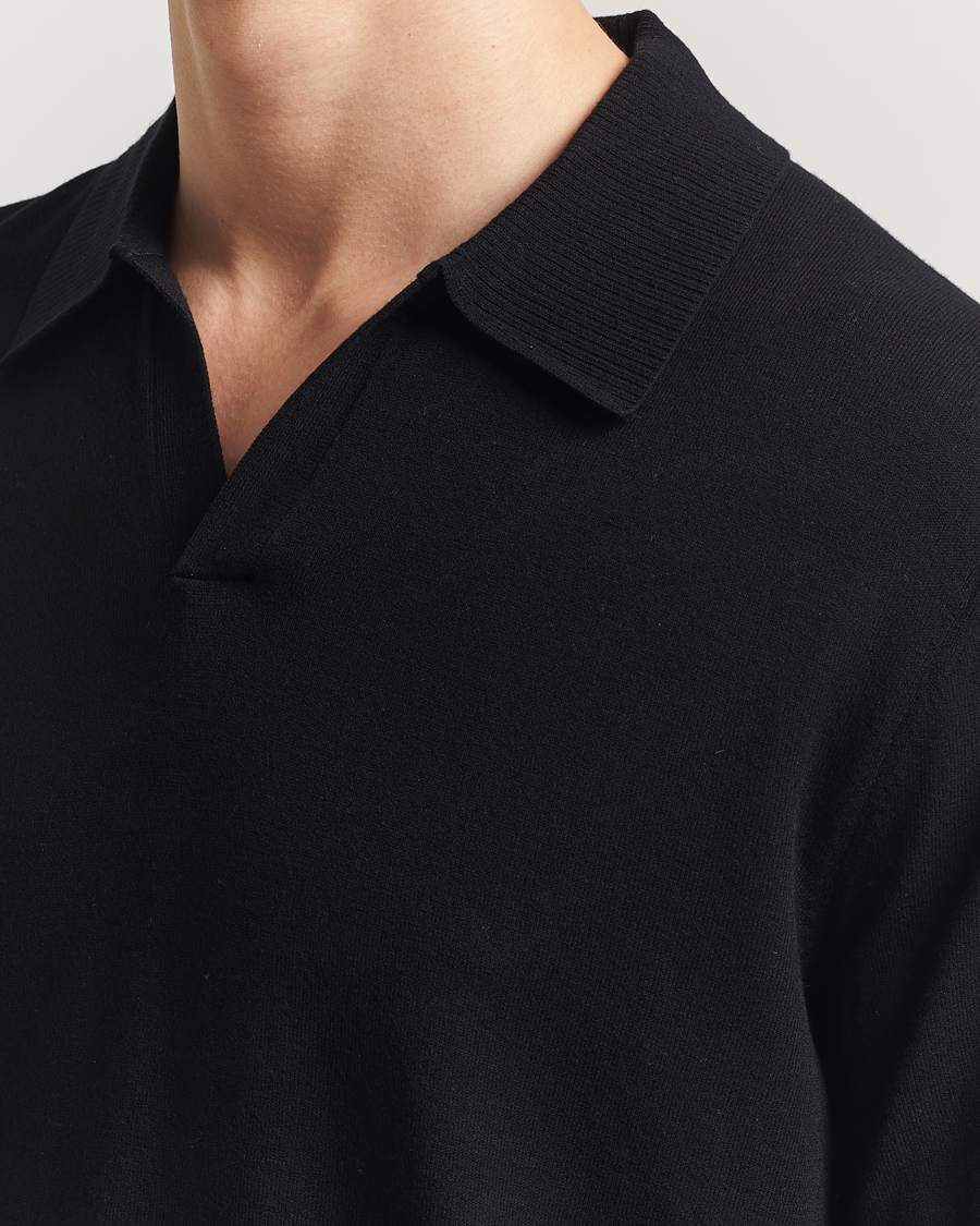 Herr | Pikéer | J.Lindeberg | Rowan Long Sleeve Polo Black
