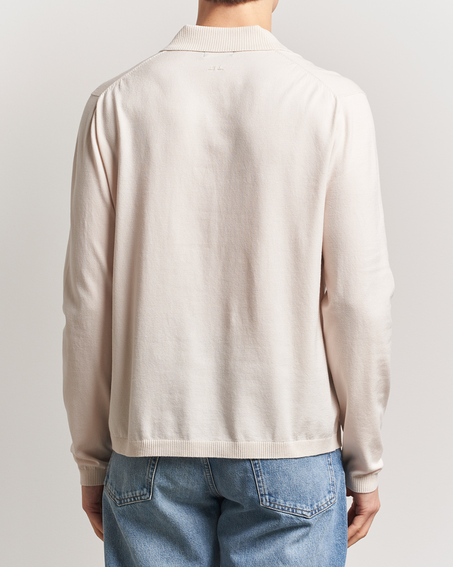 Herr | Pikéer | J.Lindeberg | Rowan Long Sleeve Polo Moonbeam