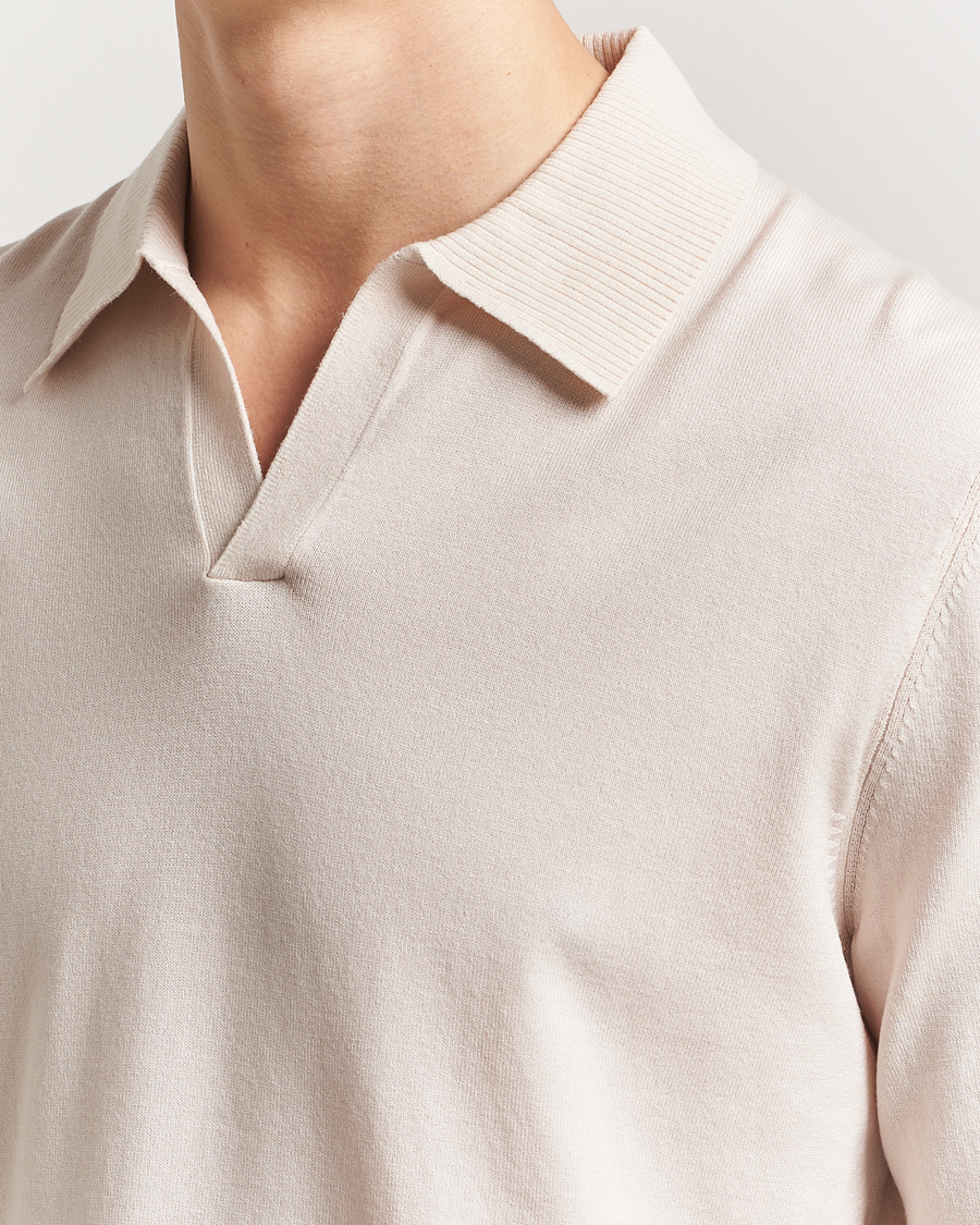 Herr | Pikéer | J.Lindeberg | Rowan Long Sleeve Polo Moonbeam