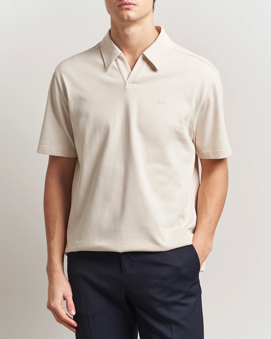 Herr | Pikéer | J.Lindeberg | Roy Relaxed Polo Pique Moonbeam