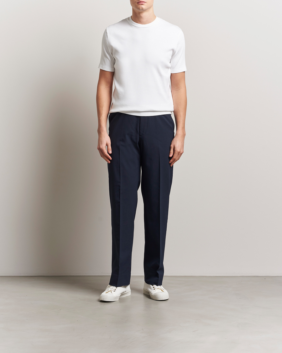 Herr | T-Shirts | J.Lindeberg | Rob Slim Rib T-Shirt White
