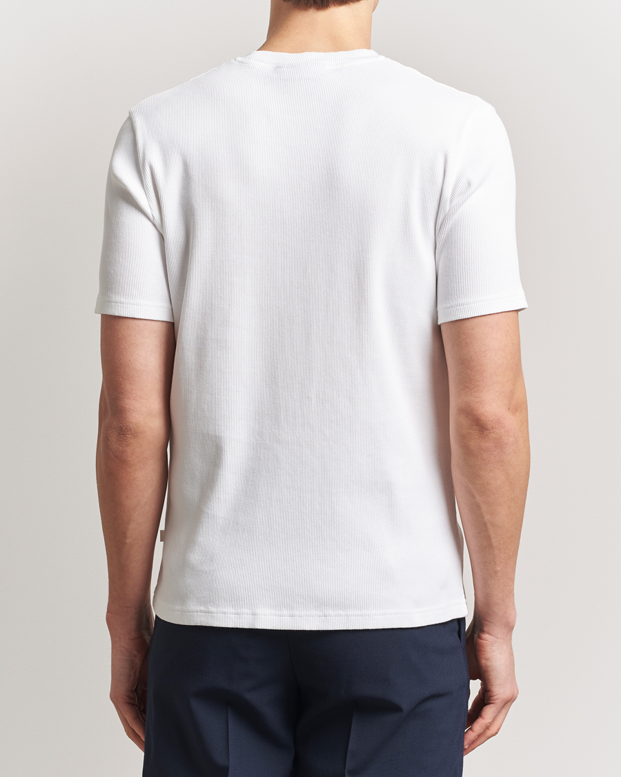 Herr | T-Shirts | J.Lindeberg | Rob Slim Rib T-Shirt White