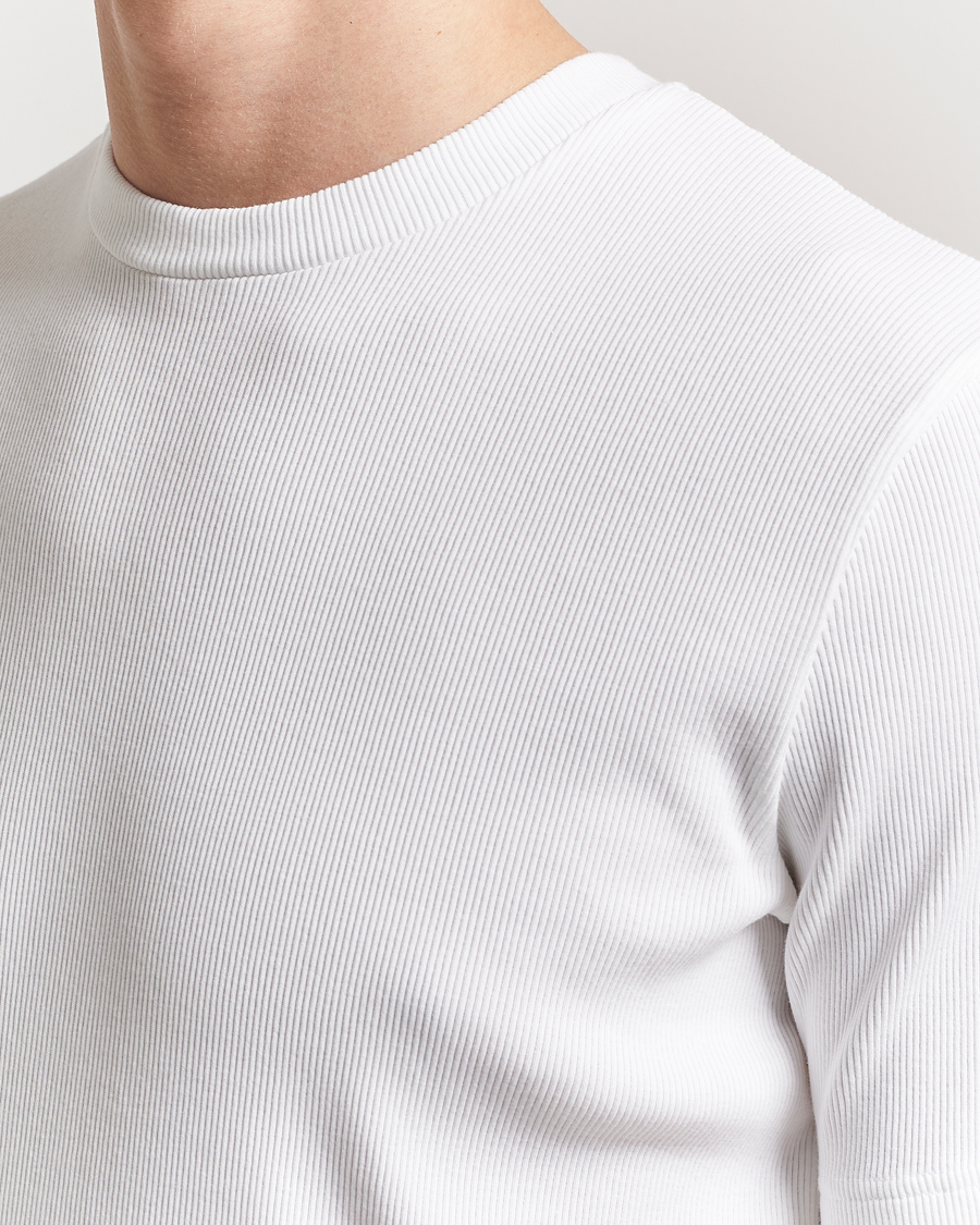 Herr | T-Shirts | J.Lindeberg | Rob Slim Rib T-Shirt White