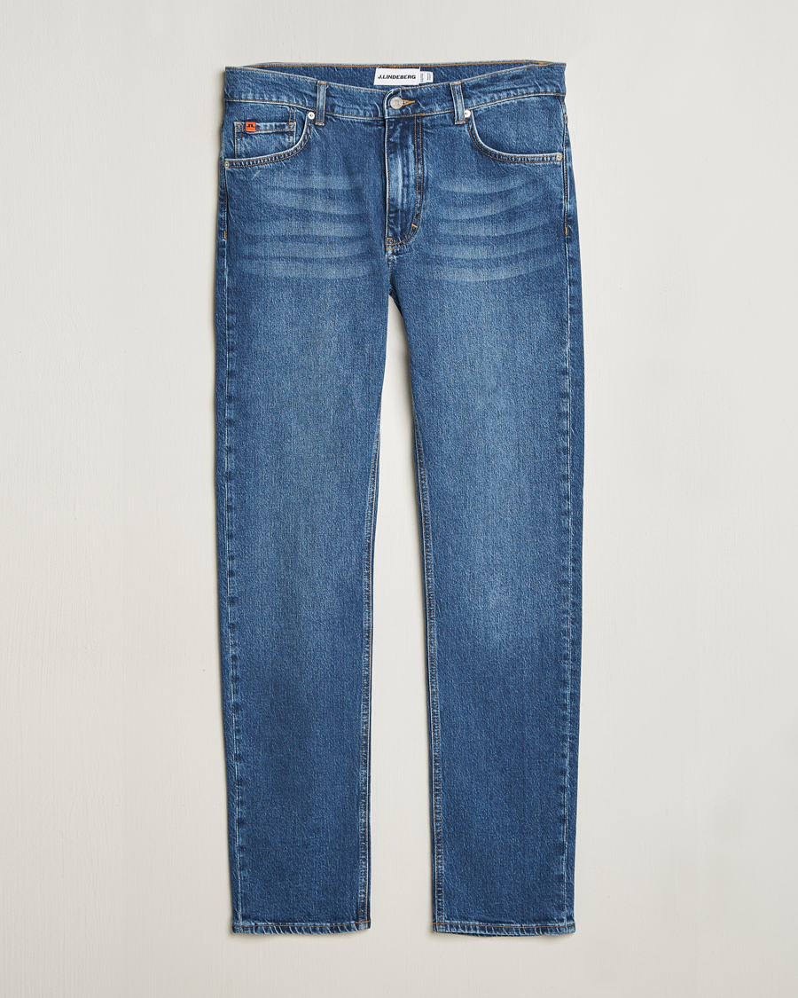 Herr | Jeans | J.Lindeberg | Jax Washed Slim Jeans Mid Blue