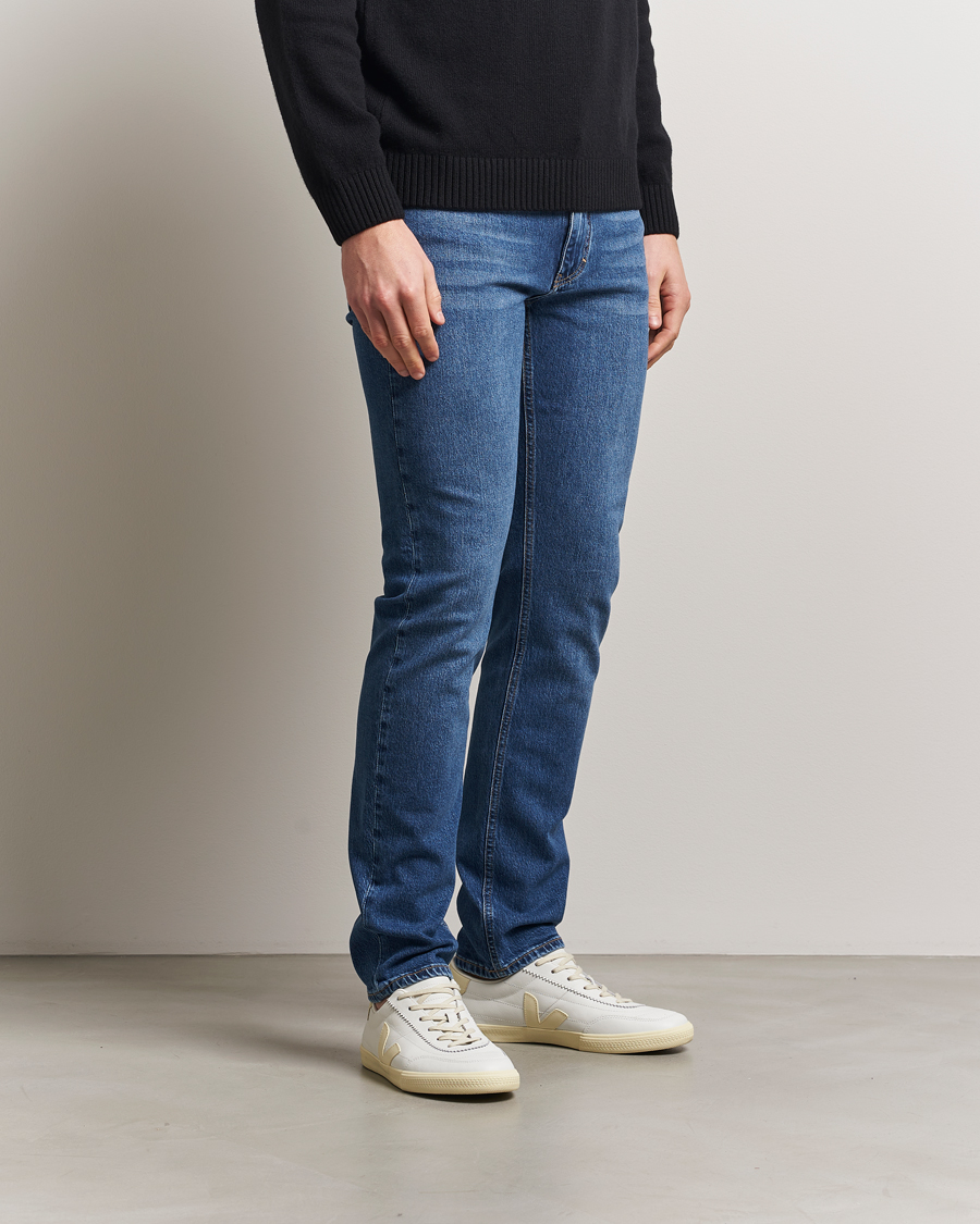 Herr | Jeans | J.Lindeberg | Jax Washed Slim Jeans Mid Blue