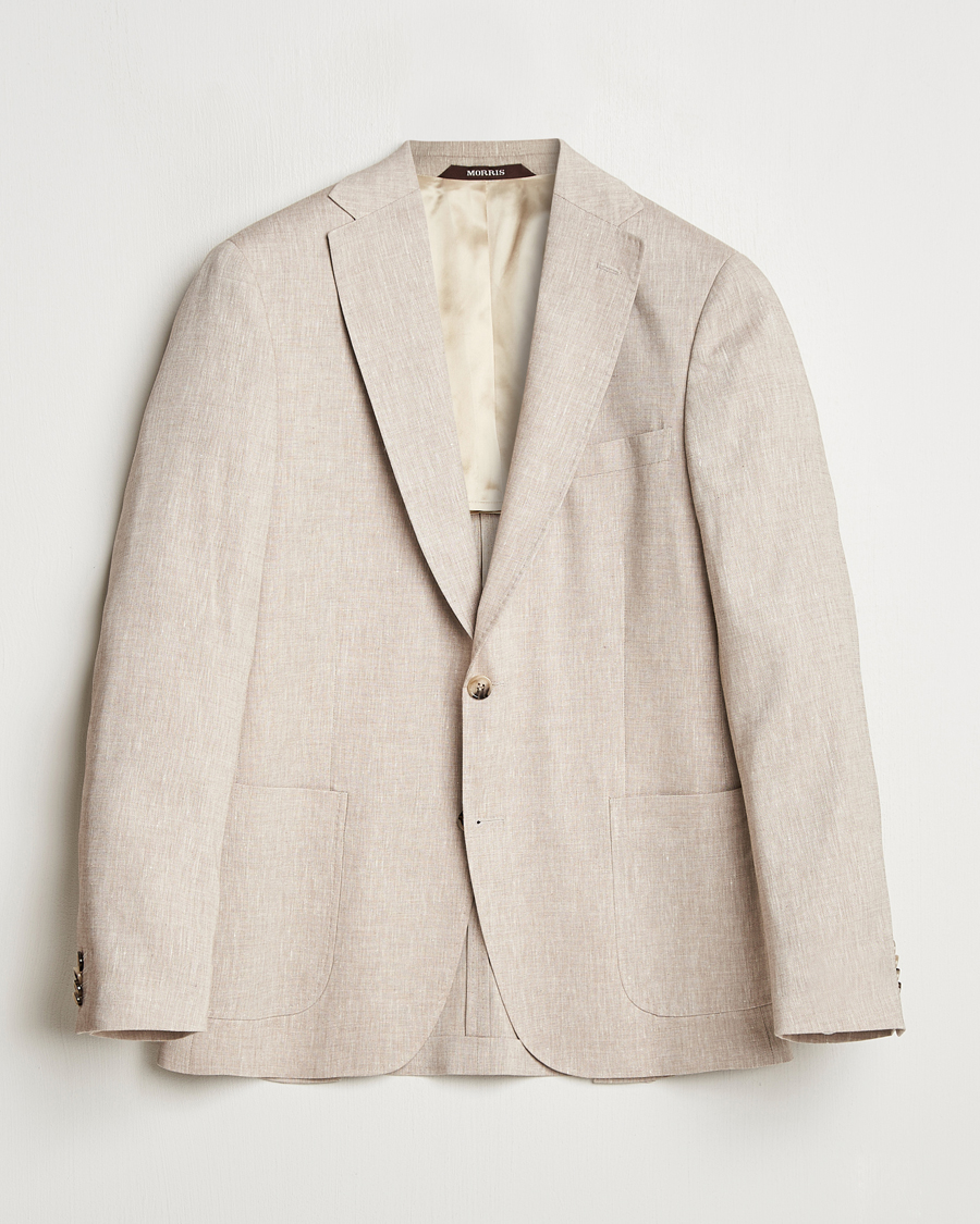 Herr | Kavajer | Morris Heritage | Linen Suit Blazer Beige