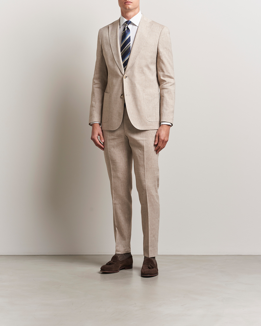 Herr | Kavajer | Morris Heritage | Linen Suit Blazer Beige