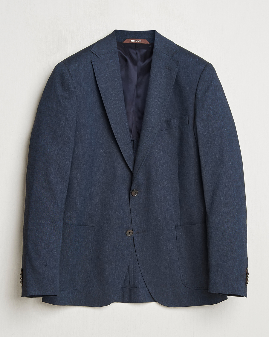 Herr | Kavajer | Morris Heritage | Linen Suit Blazer Navy