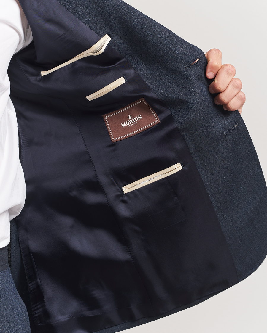 Herr | Kavajer | Morris Heritage | Linen Suit Blazer Navy