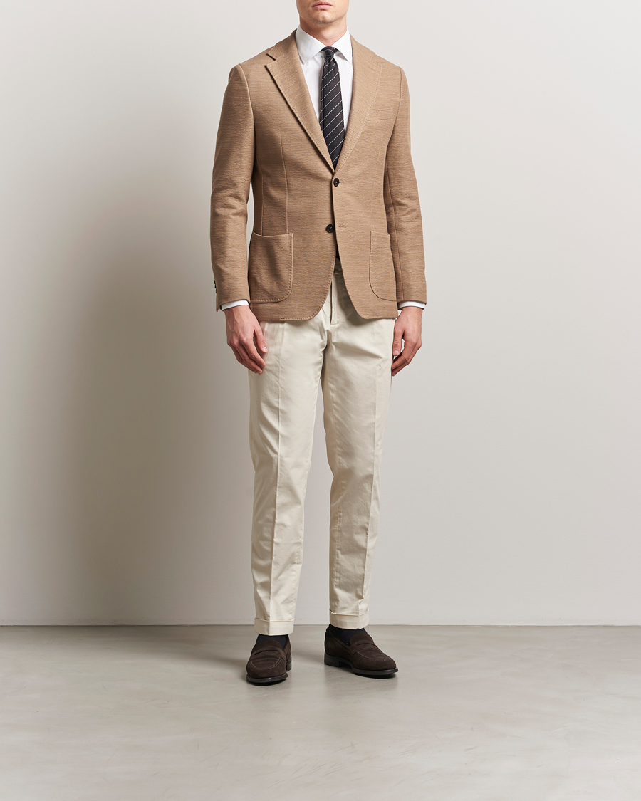 Herr | Kavajer | Morris Heritage | Jersey Linen Jacket Beige