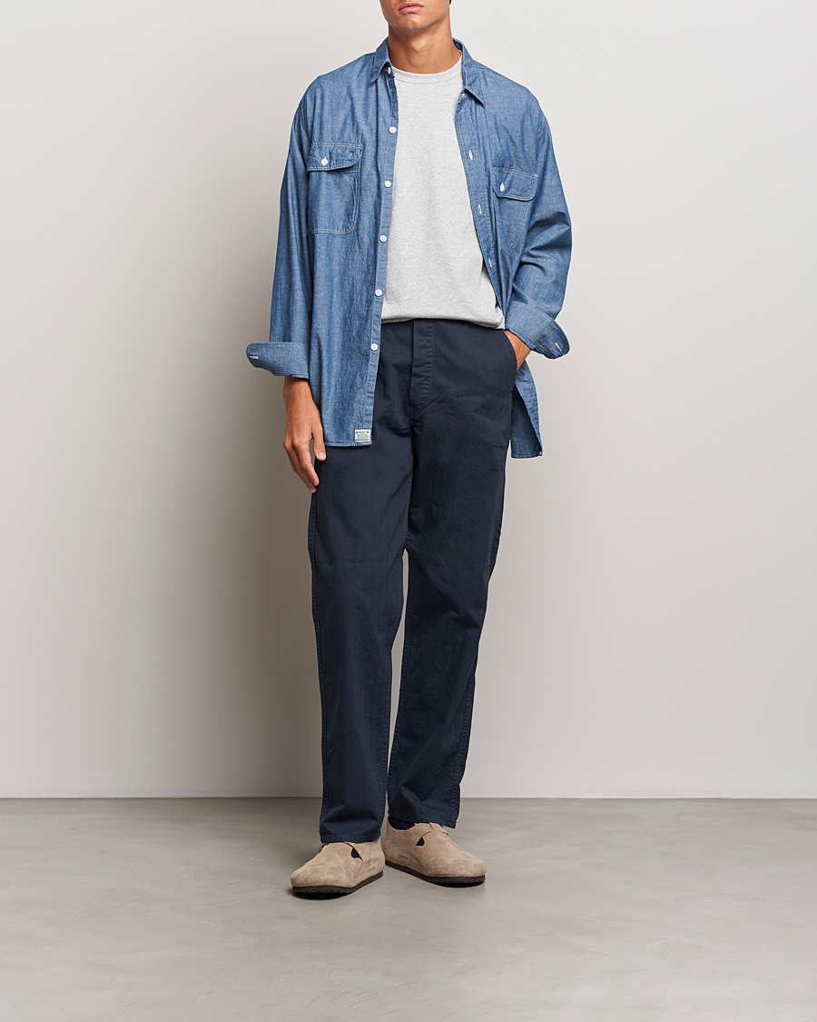 Herr | Byxor | orSlow | French Work Pants Navy