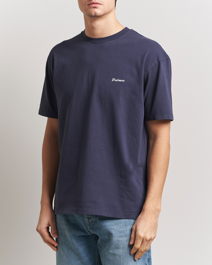 Herr | T-Shirts | Palmes | Dyed T-Shirt Navy