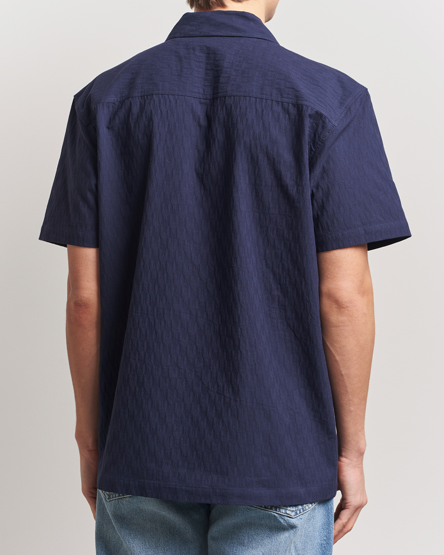 Herr | Skjortor | Palmes | Garden Short Sleeve Shirt Navy