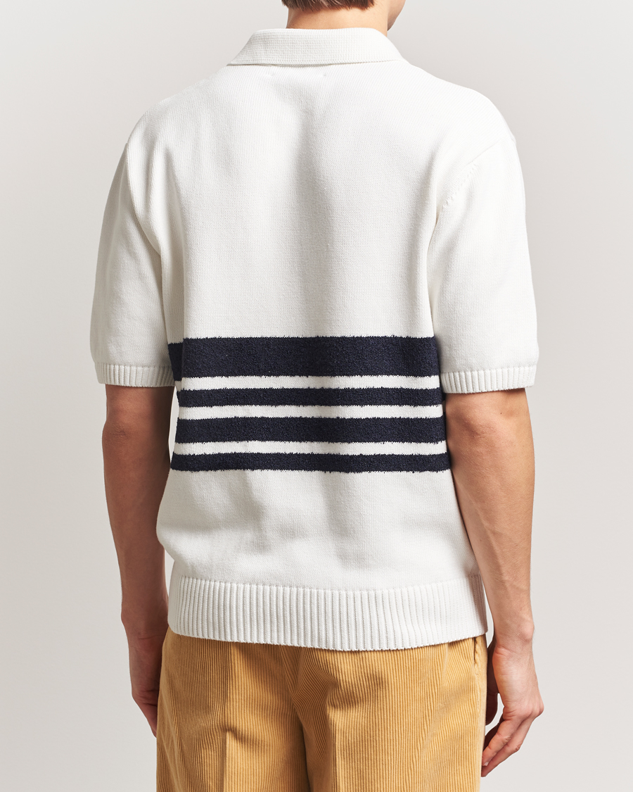 Herr | Pikéer | Palmes | Panel Knit Polo Off White