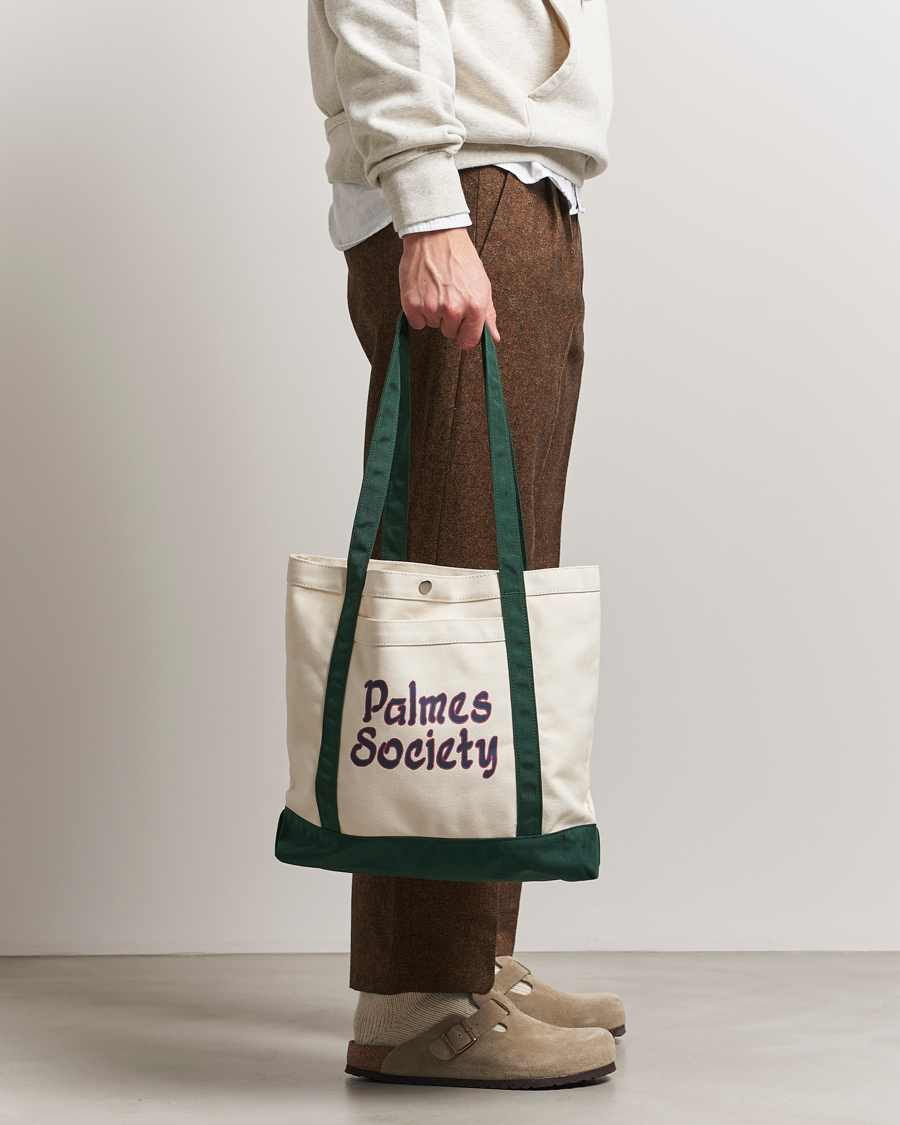 Herr | Väskor | Palmes | Society Tote Bag White/Green