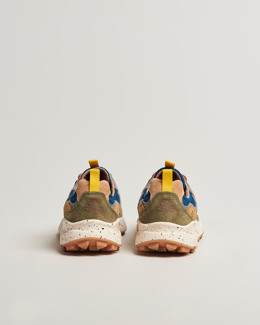 Herr | Sneakers | Flower Mountain | Yamano 3 Suede/Nylon Mesh Sneaker Green/Brown/Blue