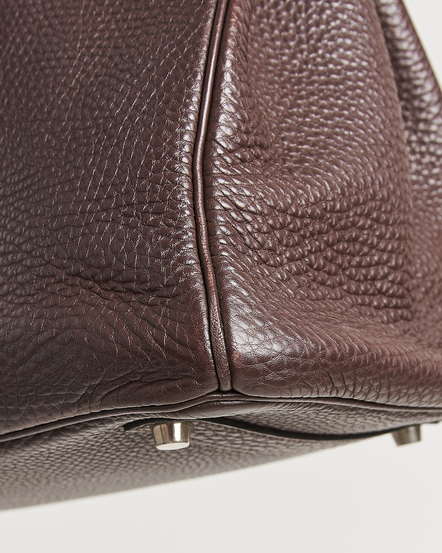 Herr | Hermès Pre-Owned Birkin 35 Taurillon Clemence Handbag Ebene | Hermès Pre-Owned | Birkin 35 Taurillon Clemence Handbag Ebene