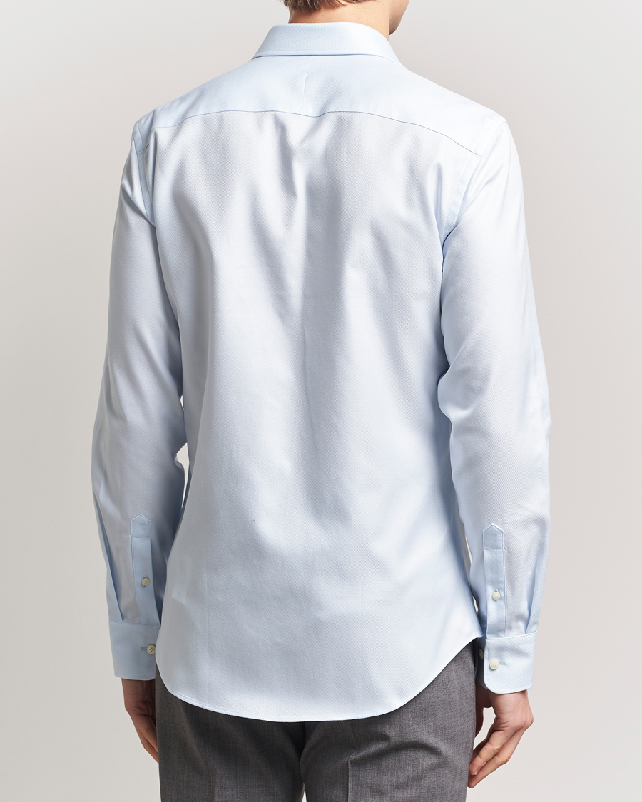 Herr | Skjortor | Tiger of Sweden | Adley Structured Slim Fit Cut Away Shirt Light Blue