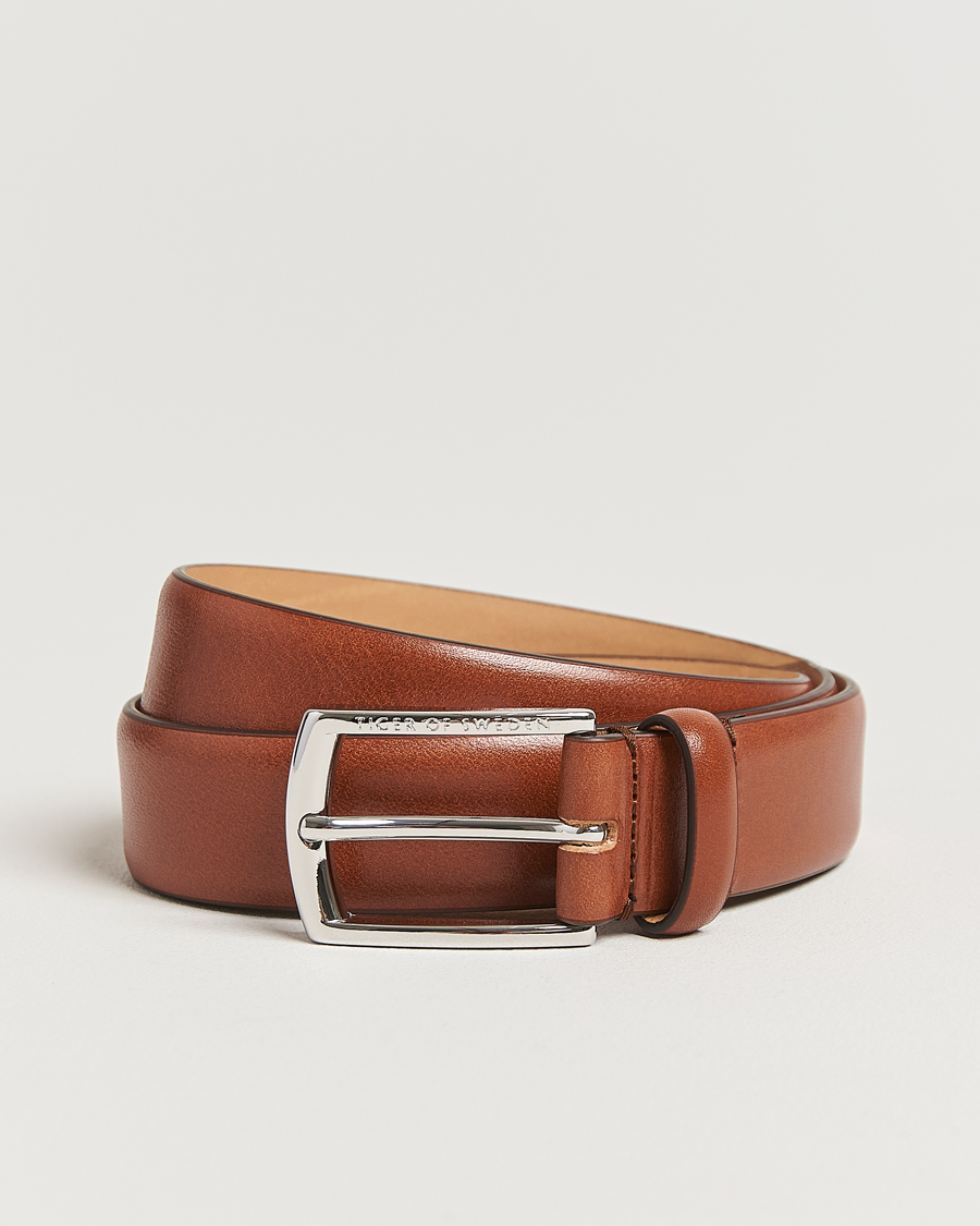 Herr | Bälten | Tiger of Sweden | Asenby Leather 3 cm Belt Cognac