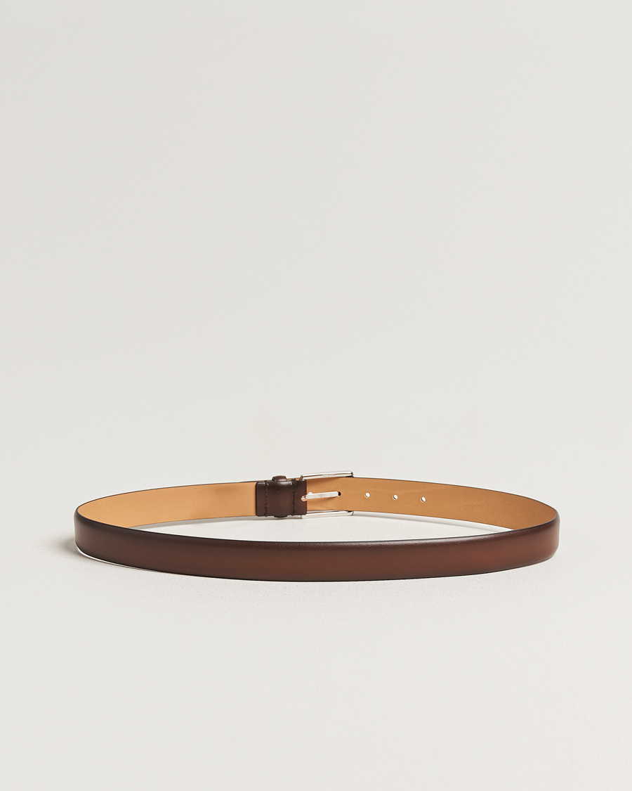 Herr | Bälten | Tiger of Sweden | Asenby Leather 3 cm Belt Dark Brown