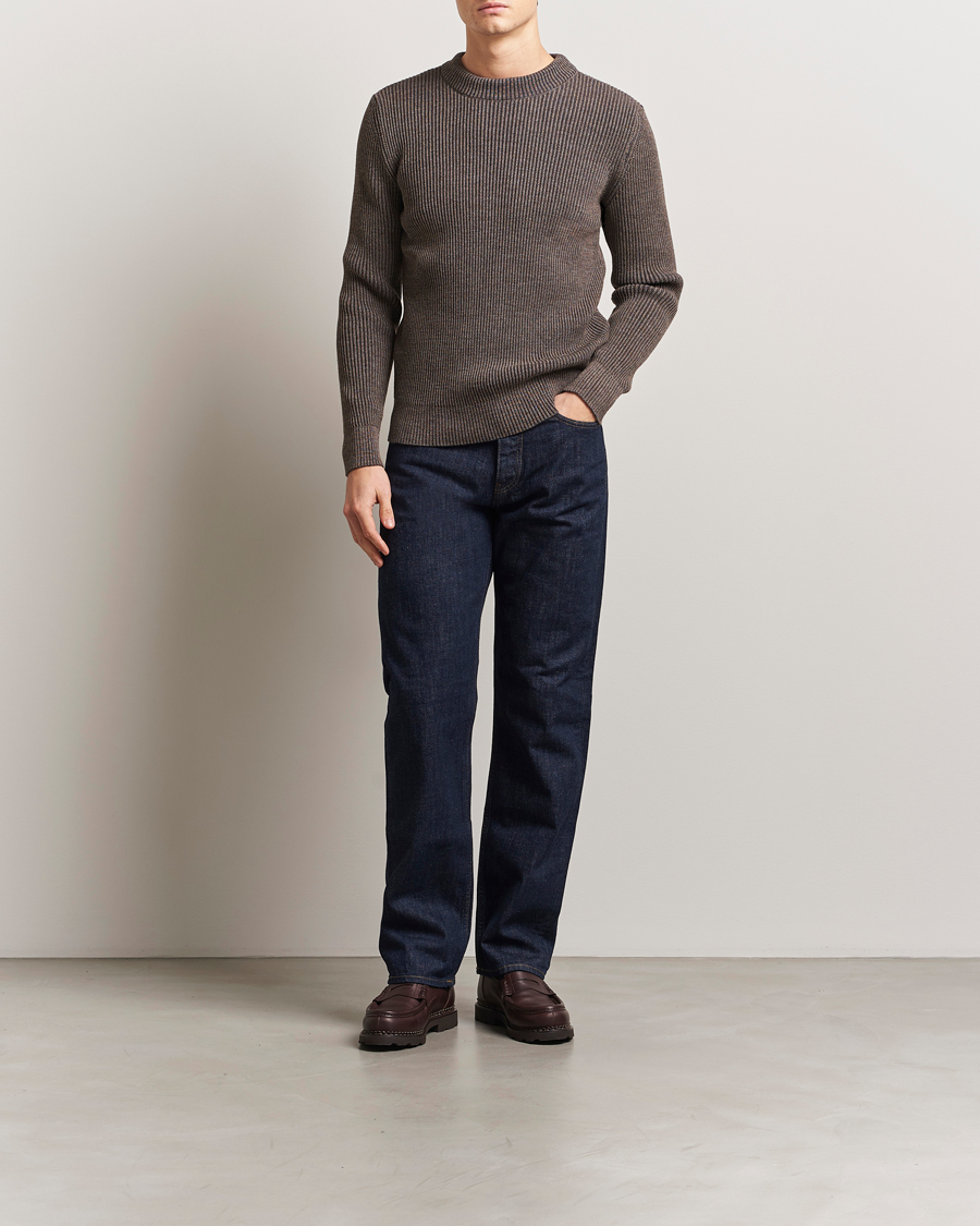 Herr | Tröjor | S.N.S. Herning | Fender Wool Crew Neck Terra Brown