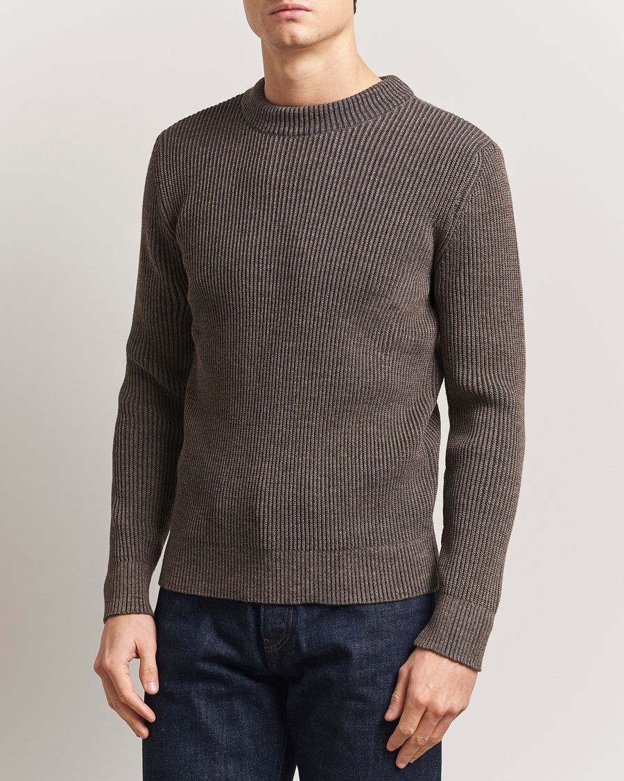 Herr | Tröjor | S.N.S. Herning | Fender Wool Crew Neck Terra Brown