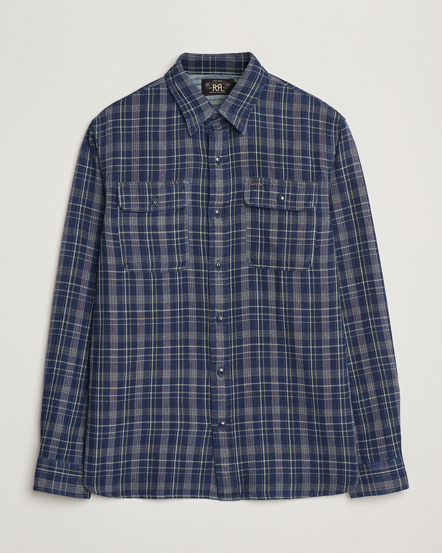 Herr | Skjortor | RRL | Matlock Double Pocket Shirt Indigo Plaid