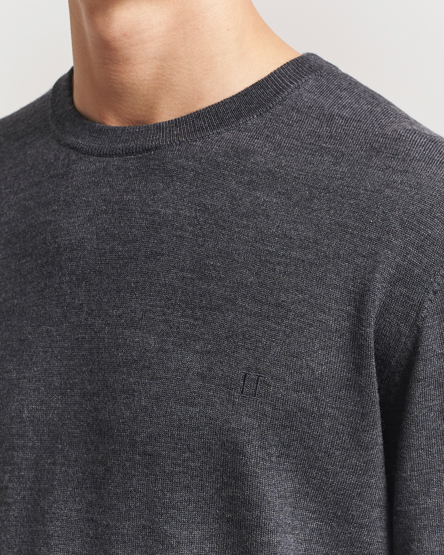 Herr | Tröjor | LES DEUX | Greyson Merino Knit Dark Grey Melange
