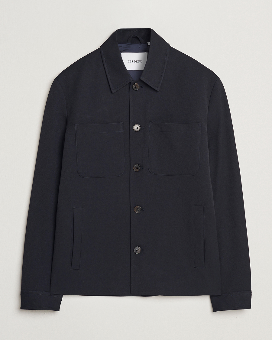 Herr | Skjortor | LES DEUX | Marsielle Hybrid Jacket Dark Navy